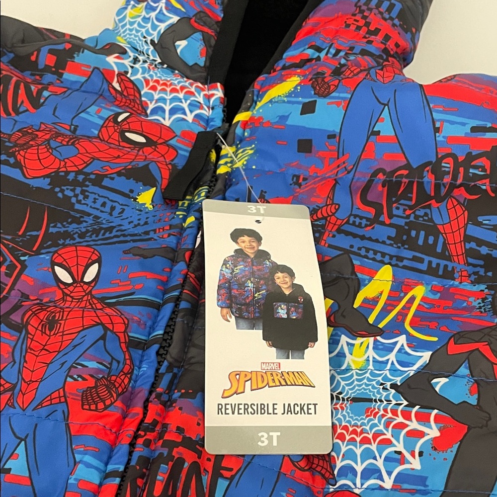 Spider-Man Reversible Jacket, Kids Multicolor Size 3T /Z1
